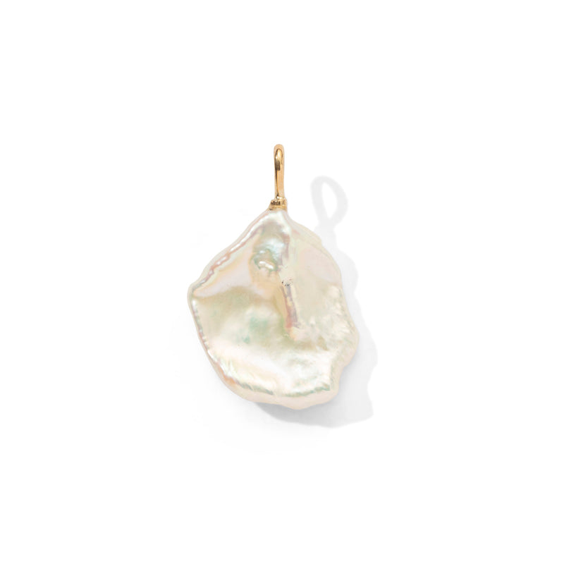 Keshi Pearl Pendant, 9kt Yellow Gold