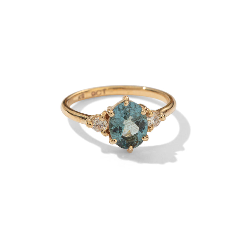 Aquamarine hot sale cluster ring