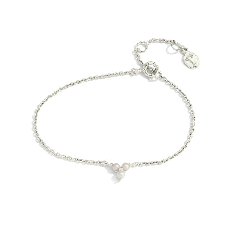 Cluster Bracelet, Pearl, Silver