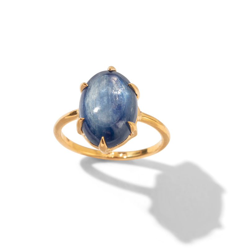 Helene Ring, Kyanite, 9kt Yellow Gold