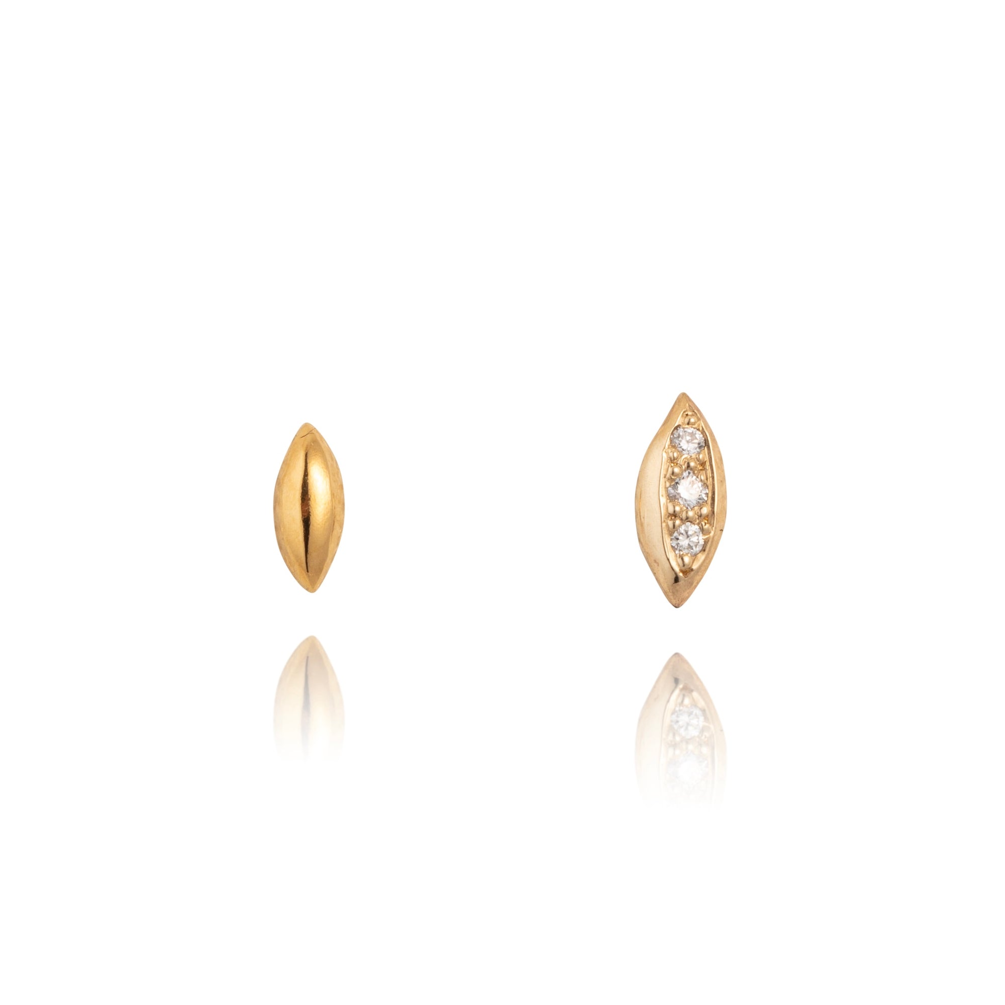 Seed Stud, Diamond, 9kt Yellow Gold