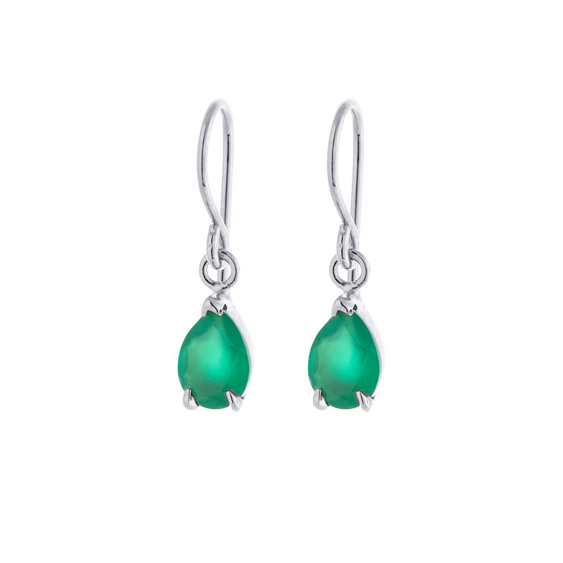 Green onyx drop on sale earrings