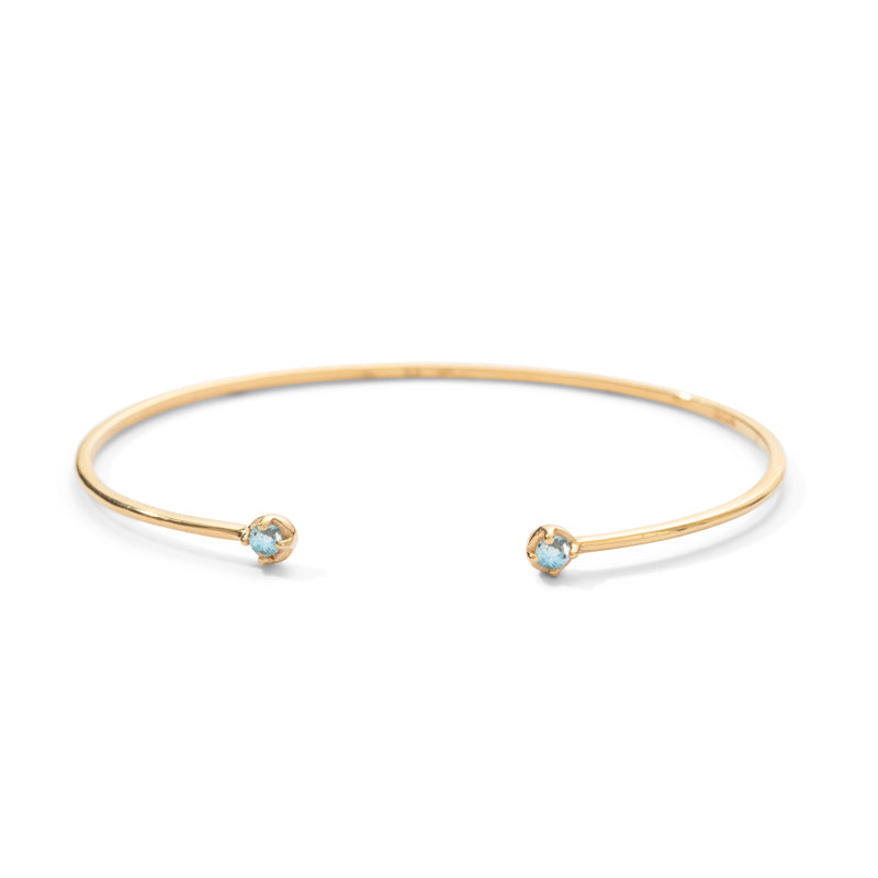 Winkie Cuff, Blue Topaz, Gold