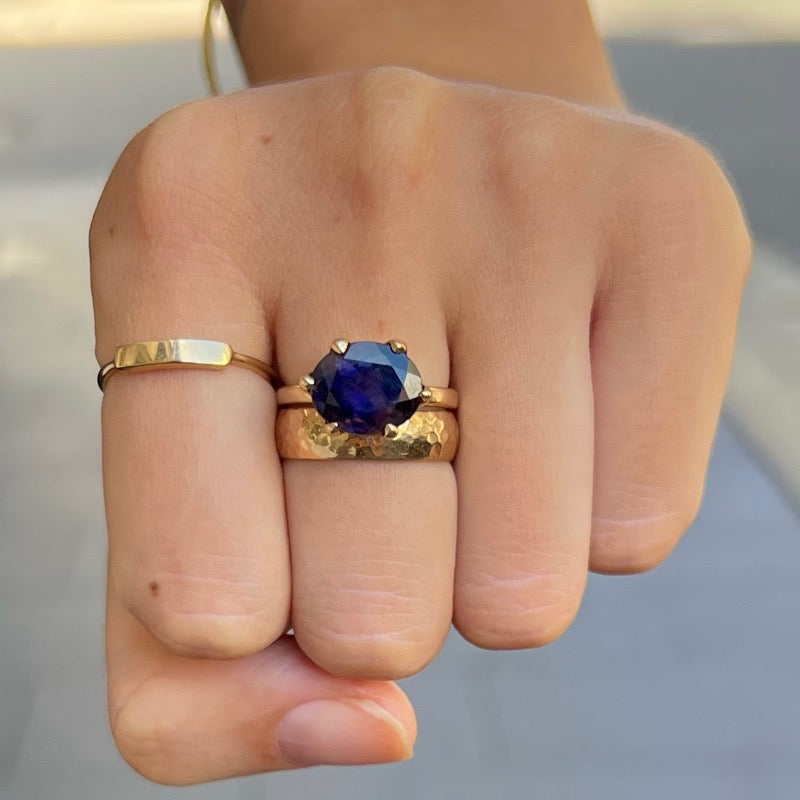 Gigi Ring, Iolite, 9kt Yellow Gold