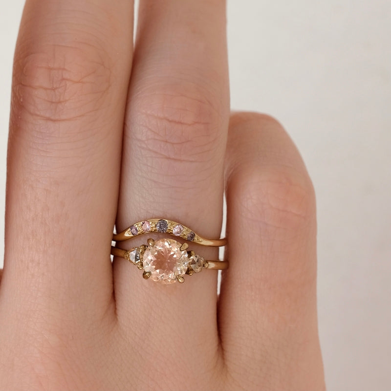 Victoria Ring, Peach Morganite, 9kt Yellow Gold
