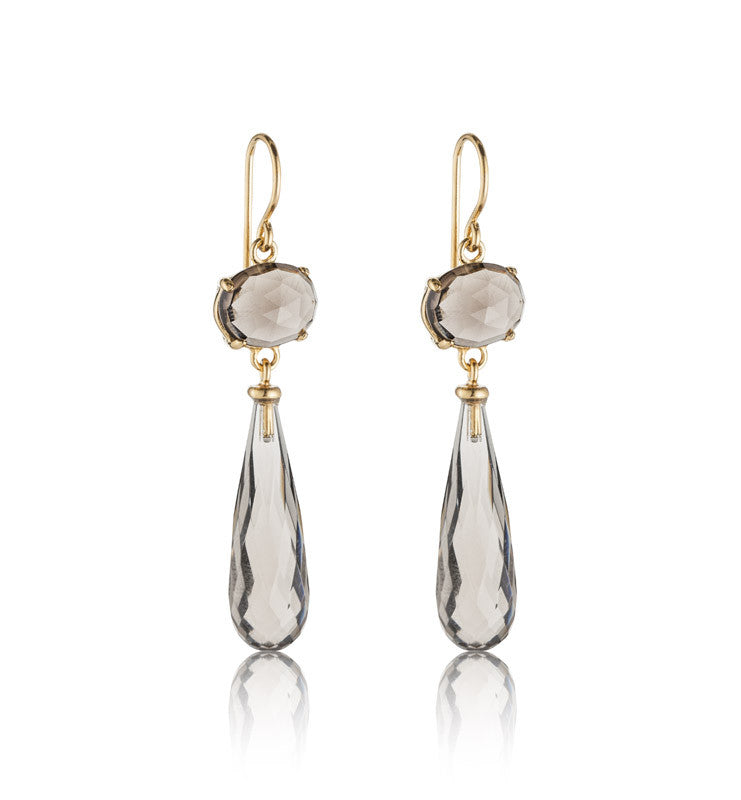 Smoky quartz on sale drop earrings