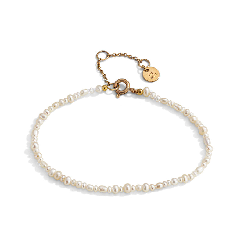Medley Bracelet, Pearl, 9kt Yellow Gold