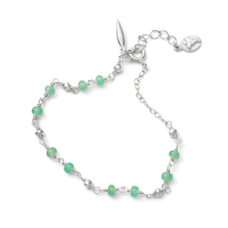 Mercy Bracelet, Chrysoprase, Silver