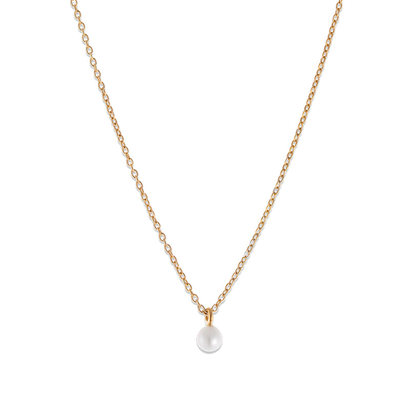 Petit Pearl Necklace, 9kt Yellow Gold