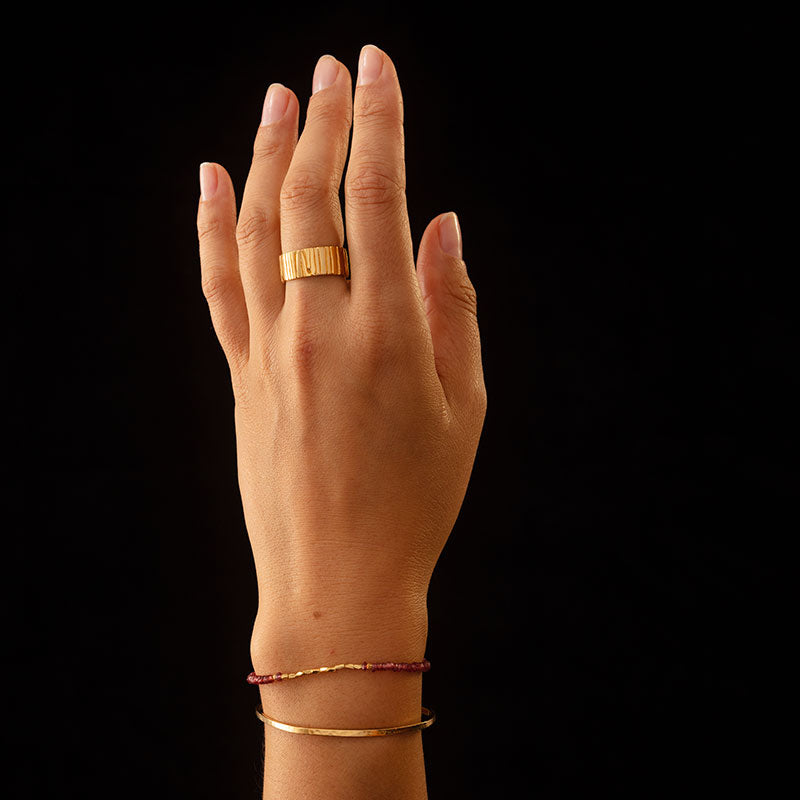 Sierra Bracelet, Garnet, Gold