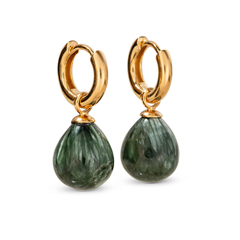 Veneto Hoop, Seraphinite, Gold