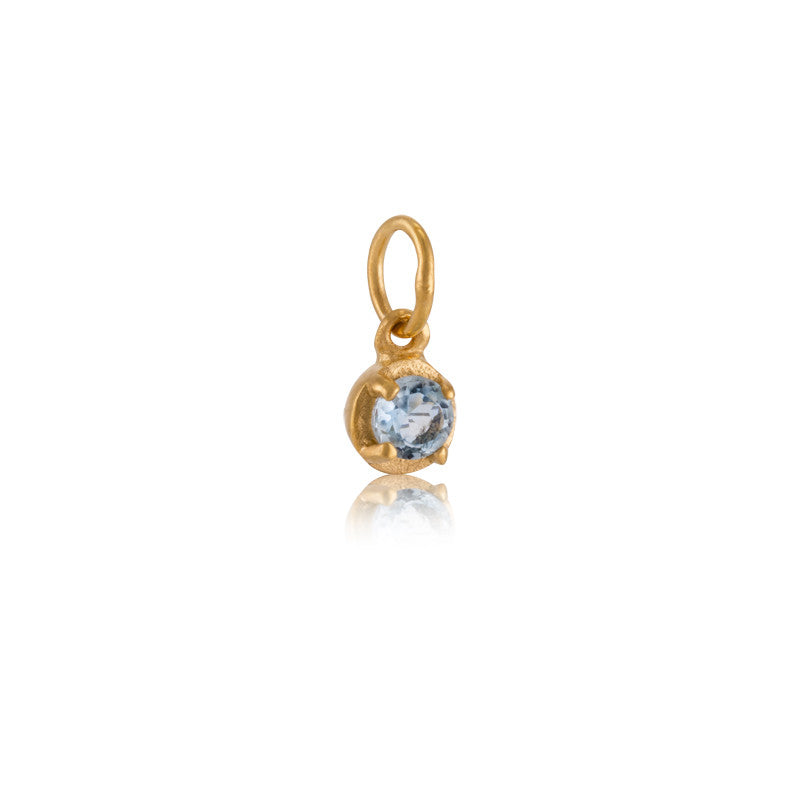 Winkie Pendant, Blue Topaz, Gold