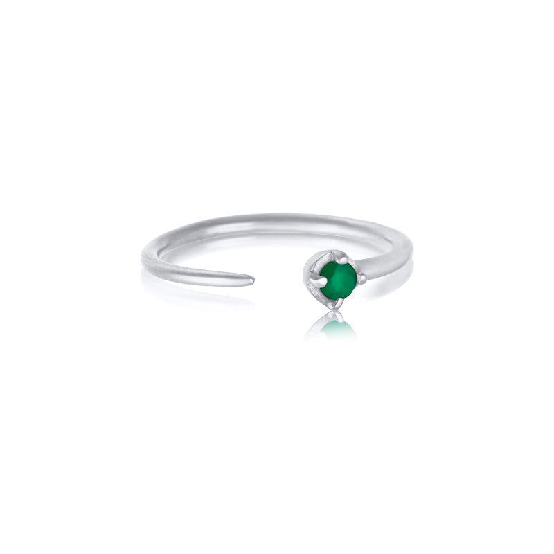 Green onyx ring hot sale sterling silver