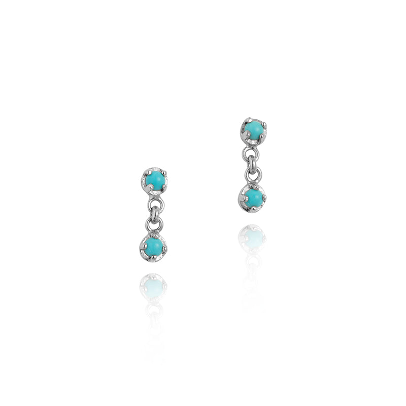 Winkie Duo Stud, Turquoise, Silver