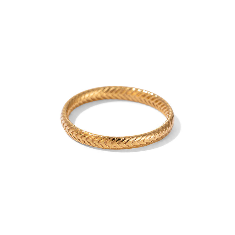 Woven Band, 9kt Yellow Gold