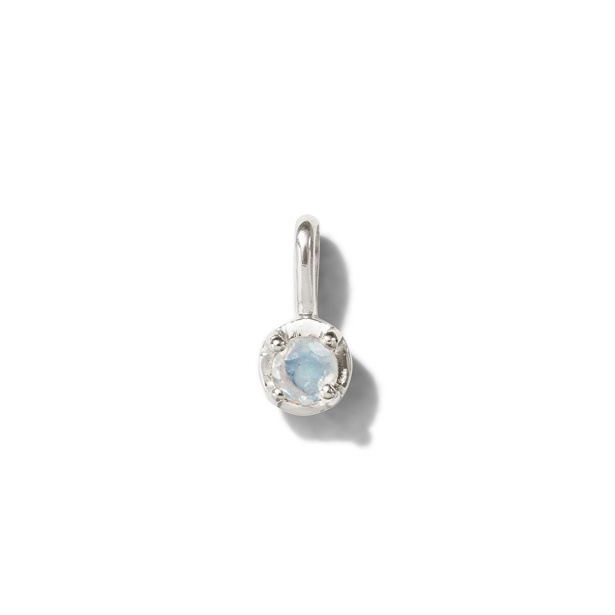 Winkie Pendant, Rainbow Moonstone, Silver