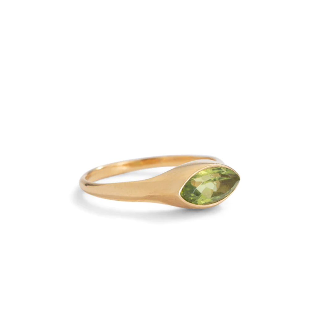 Iris Ring, Peridot, Gold