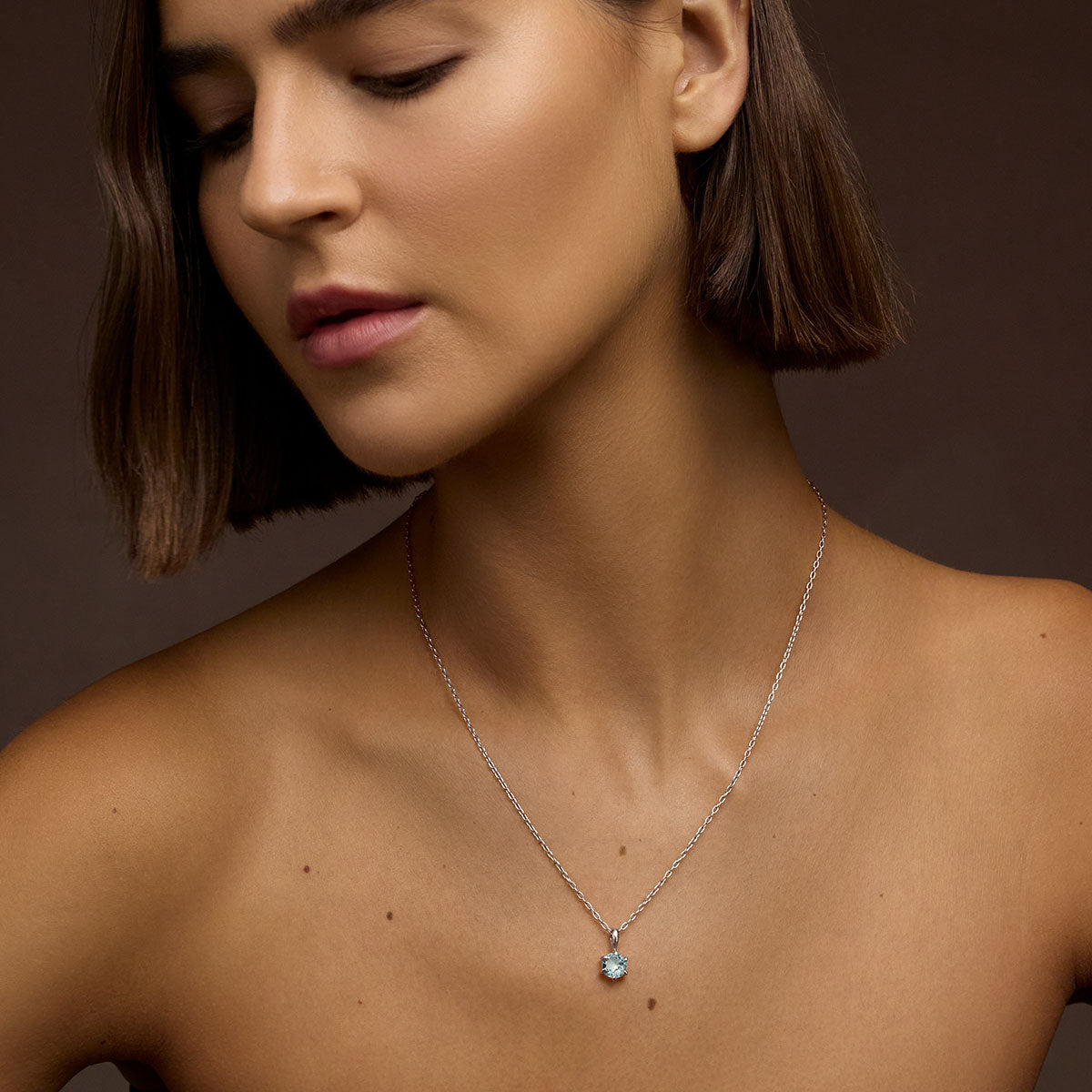 Radiance Pendant, Blue Topaz, Silver