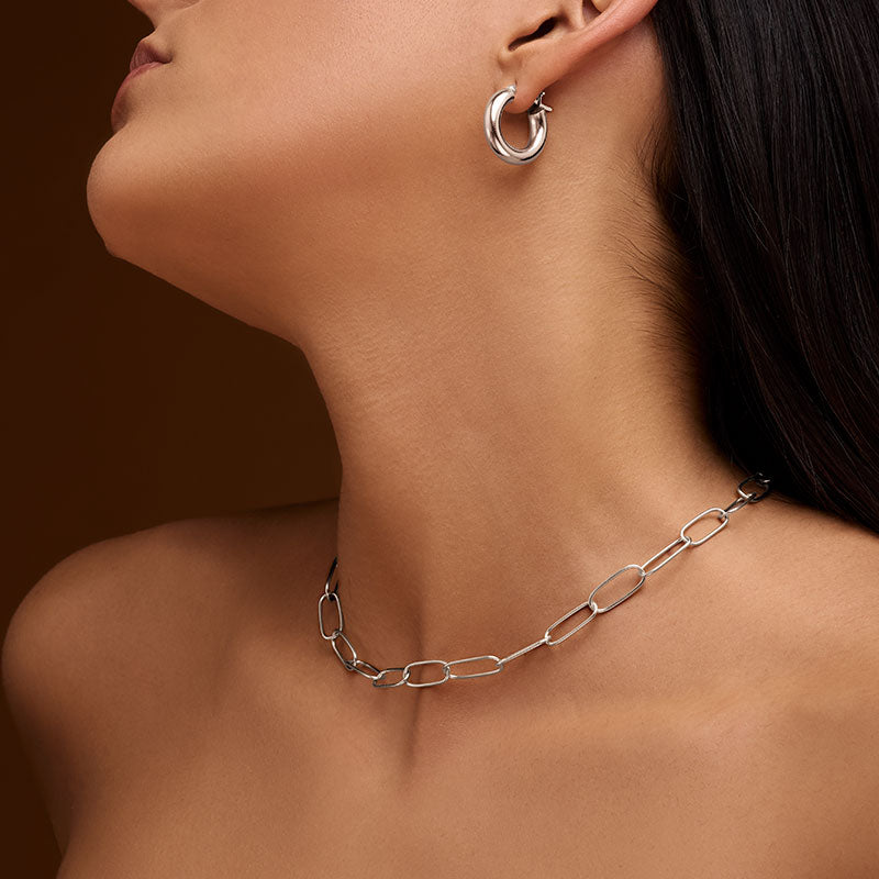 Ancona Chain Necklace, Silver