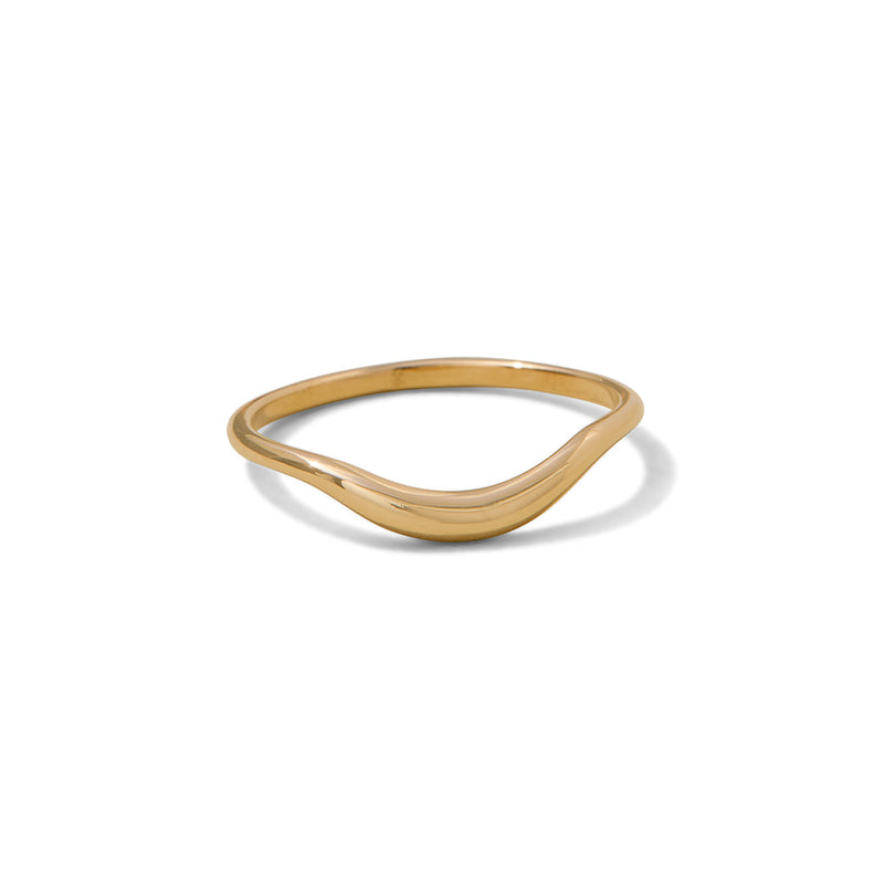 Crescent Band, 9kt Yellow Gold