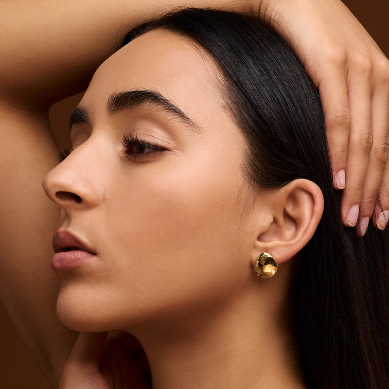 Dune Stud Large in Gold – Kerry Rocks Jewellery