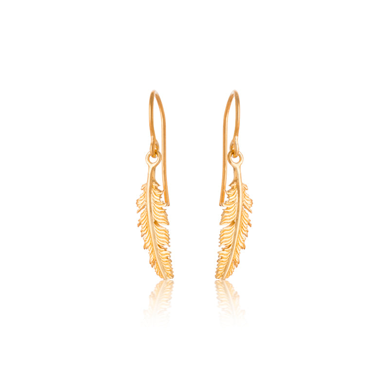 Feather Earring, Gold