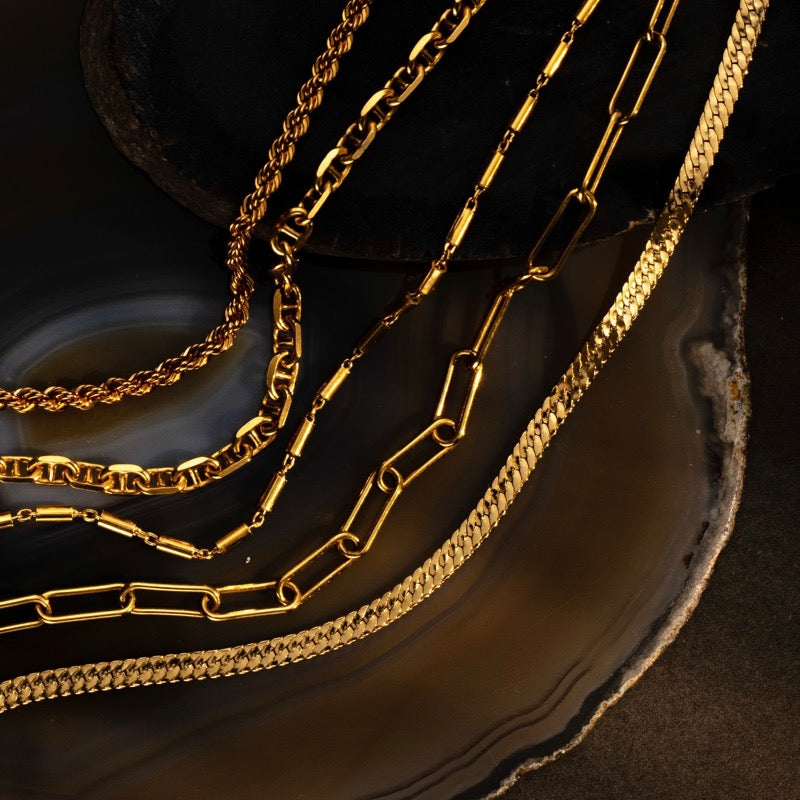 Argos Chain Necklace in Gold – Kerry Rocks Jewellery