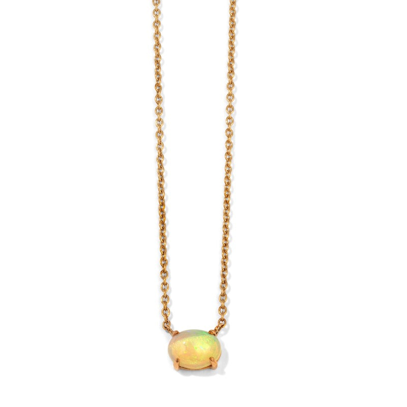 Ophelia Necklace, Ethiopian Opal, 9kt Yellow Gold