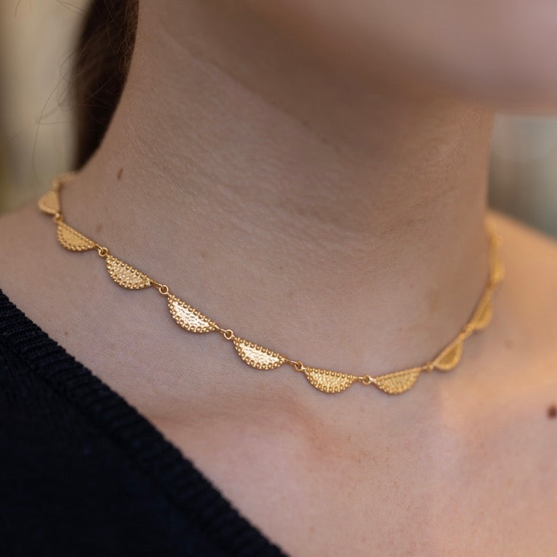 Eris Collar Necklace, Gold