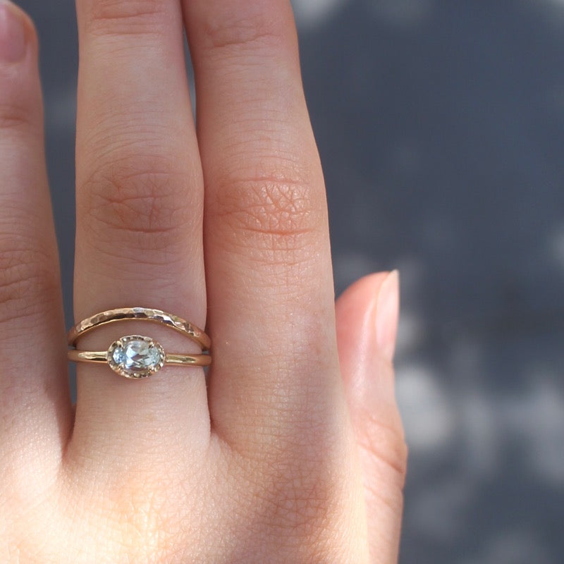 Ceres Rings Mini Ceres Aquamarine Ring in 9kt Yellow Gold – Kerry Rocks Jewellery
