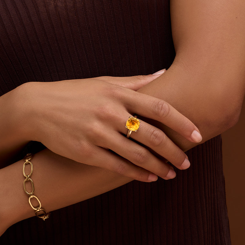 Kara Ring, Citrine, Gold