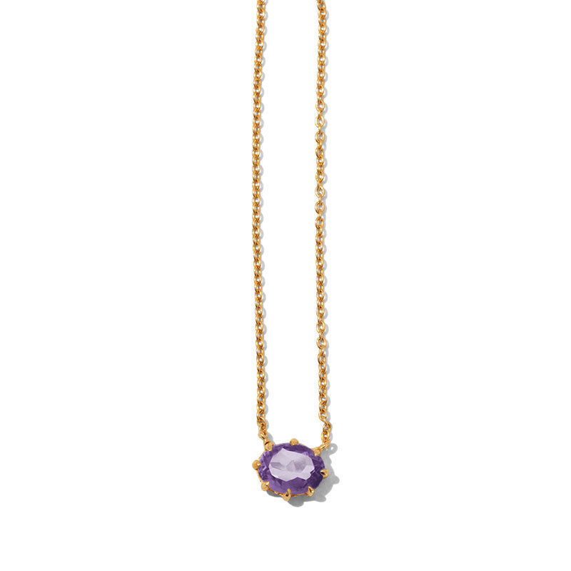 Marie Necklace, Amethyst, Gold