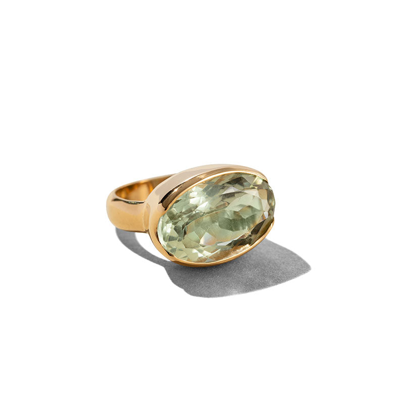Naxos Ring, Prasiolite, Gold