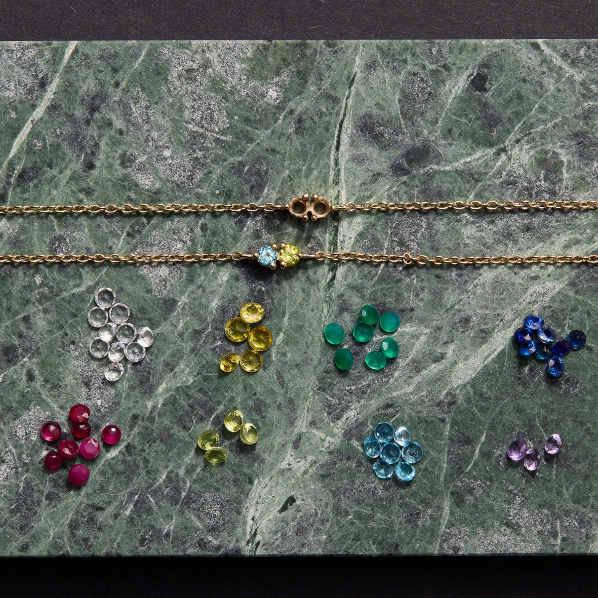 Personalised Twin Bracelet, 9kt Yellow Gold