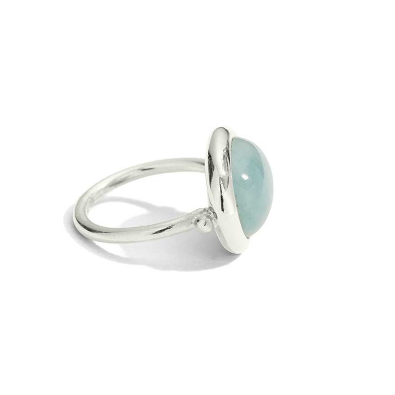 Sirus Ring, Aquamarine, Silver