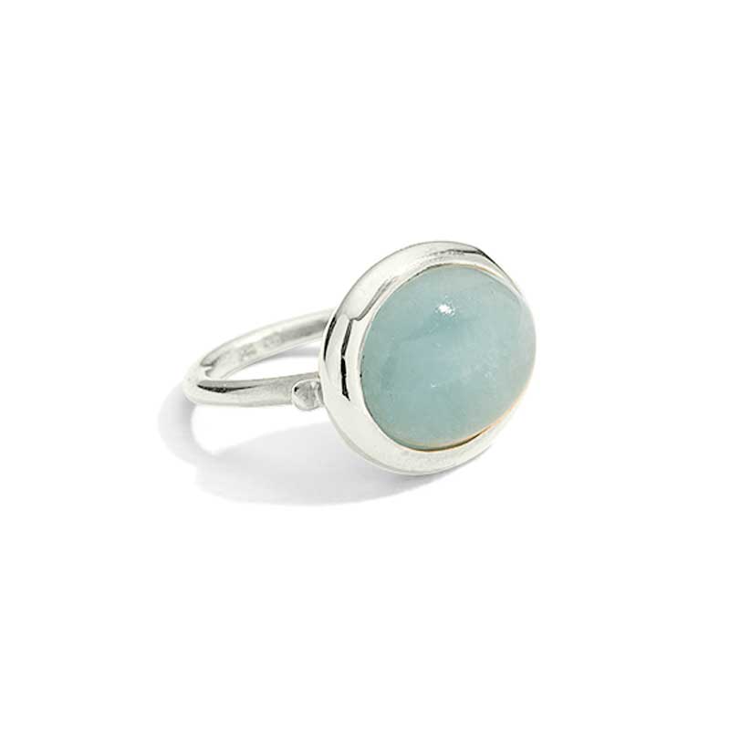Sirus Ring, Aquamarine, Silver