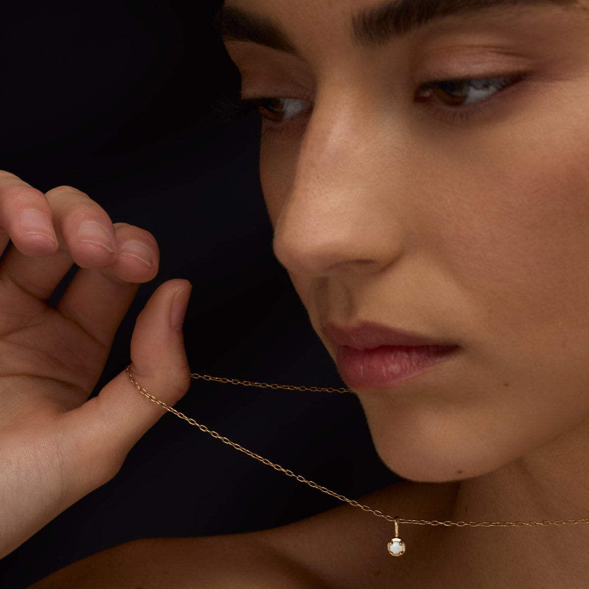 Winkie Pendant, Opal, 9kt Yellow Gold