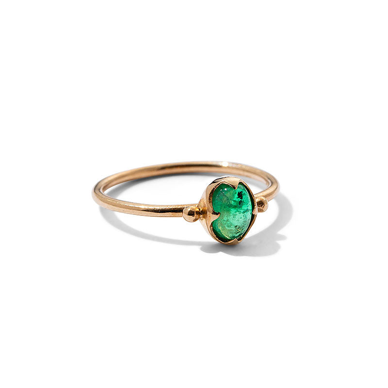 Abbey Ring, Emerald, 9kt Yellow Gold