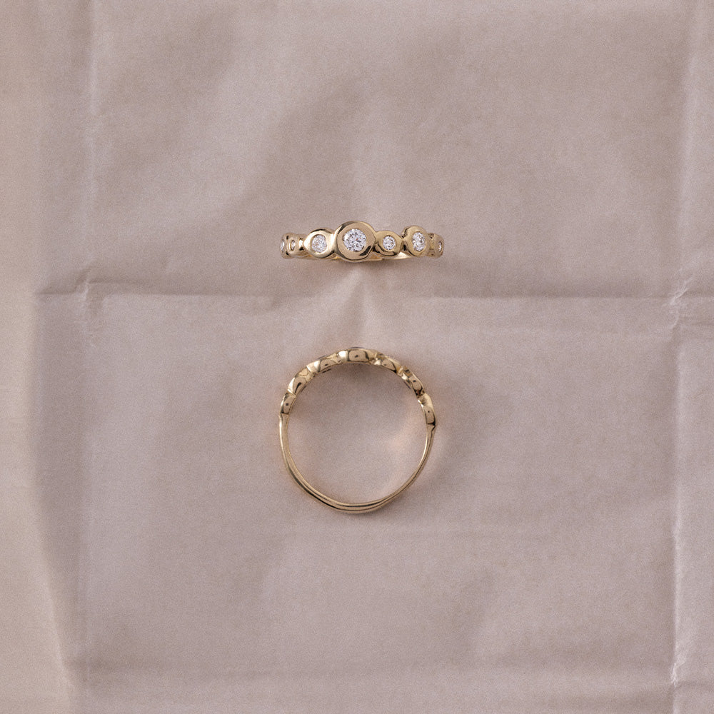 Aevum Band, Diamond, Solid Yellow Gold