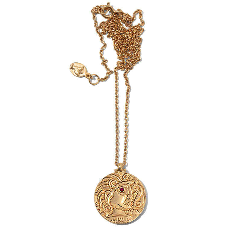 Apollo Necklace, Ruby, Gold