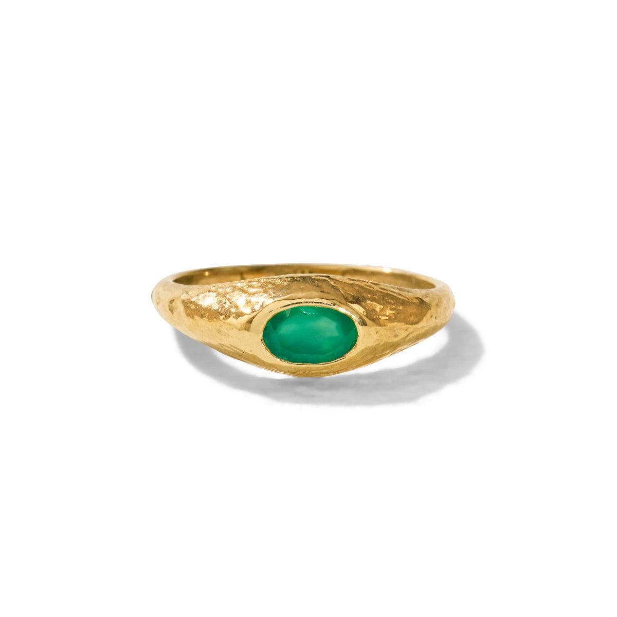 Aurelia Ring, Green Onyx, Gold
