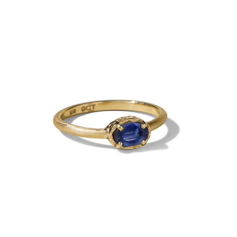 Mini Ceres Ring, Blue Sapphire, 9kt Yellow Gold