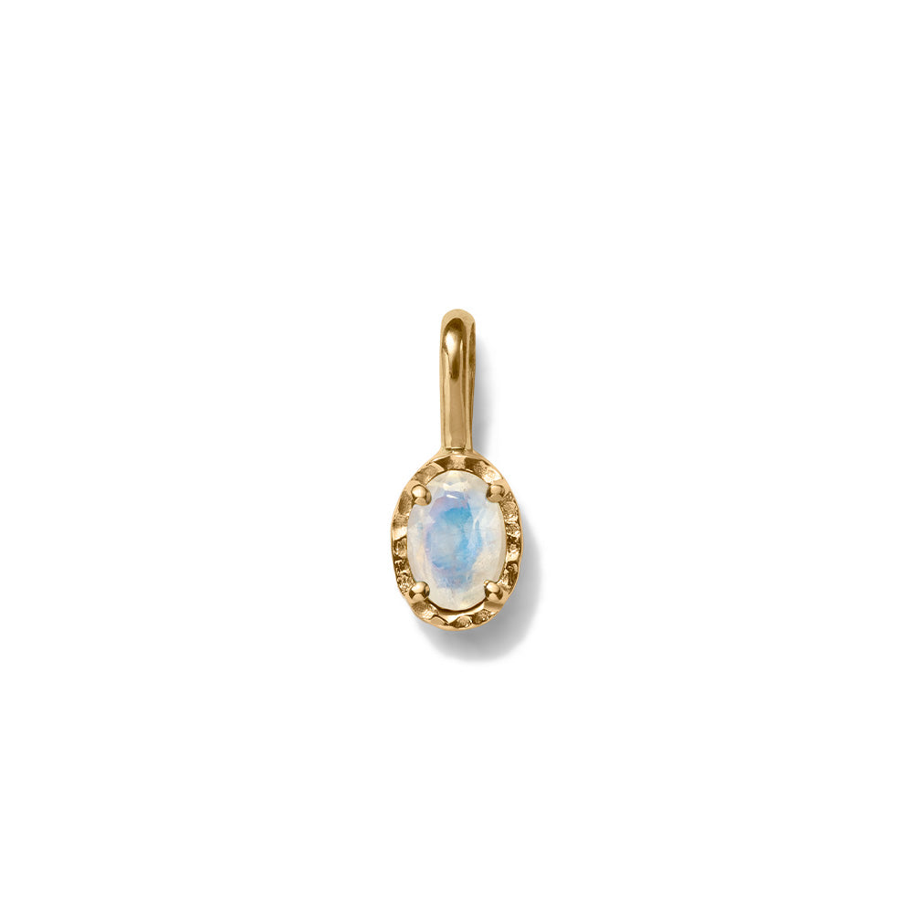 Ceres Pendant, Rainbow Moonstone, 9kt Yellow Gold