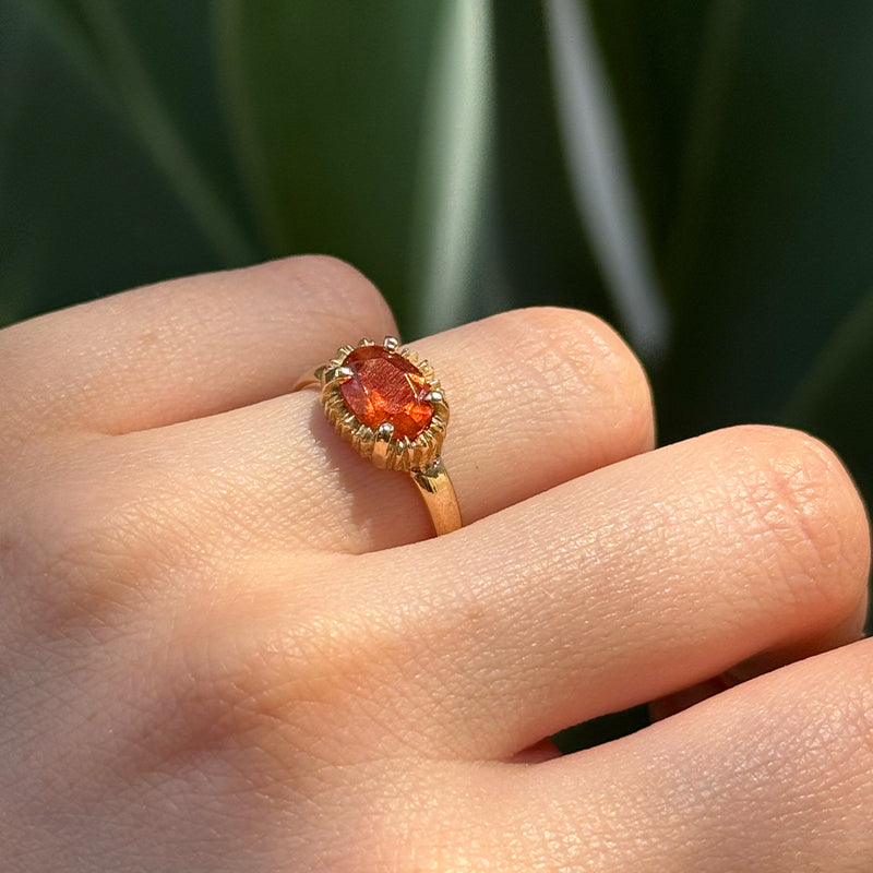 Ceres Rings Ceres Mandarin Garnet Ring in 9kt Yellow Gold – Kerry Rocks Jewellery