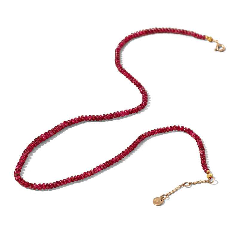Chronos Strand, Red Spinel, 9kt Yellow Gold