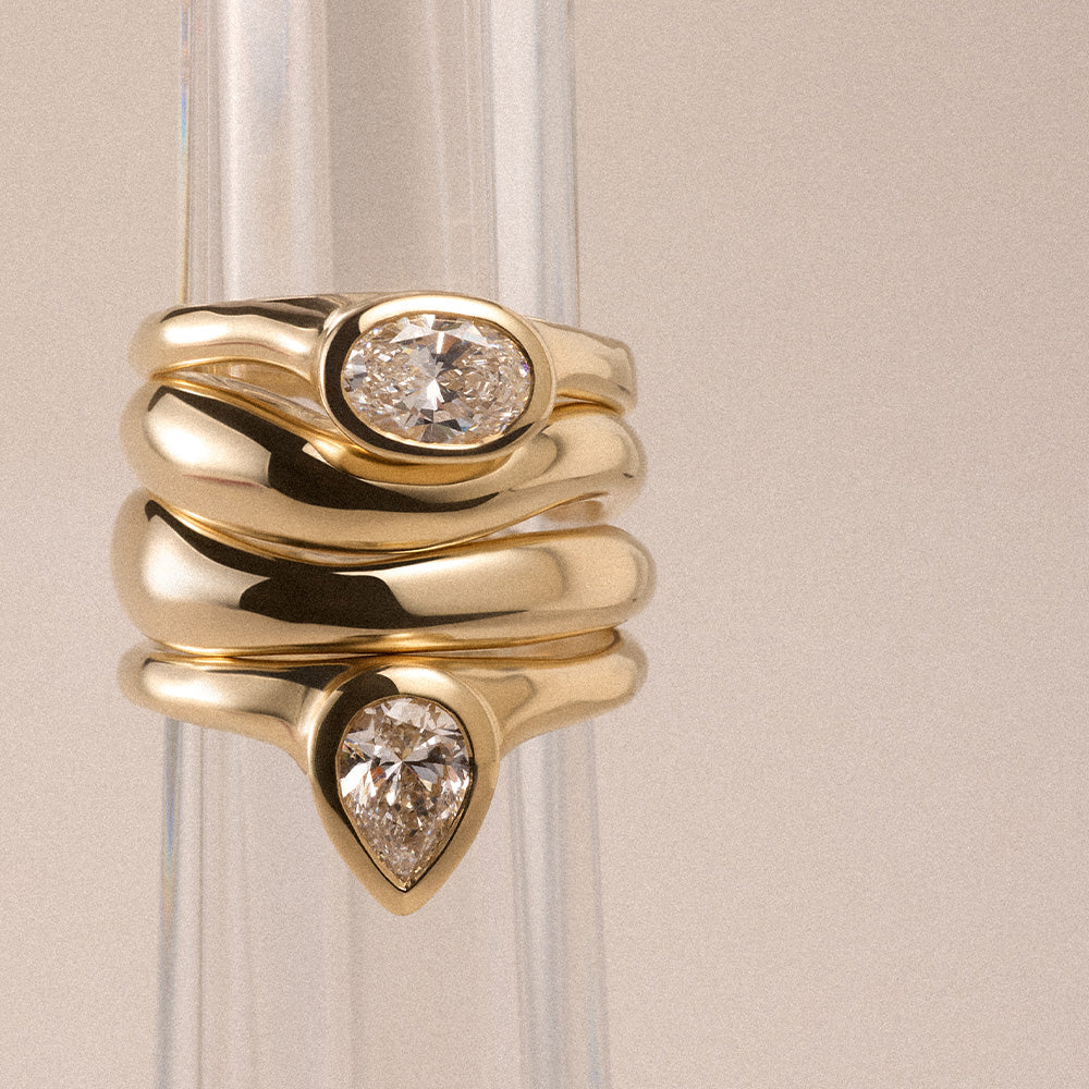 Sculptura Band, Solid Yellow Gold