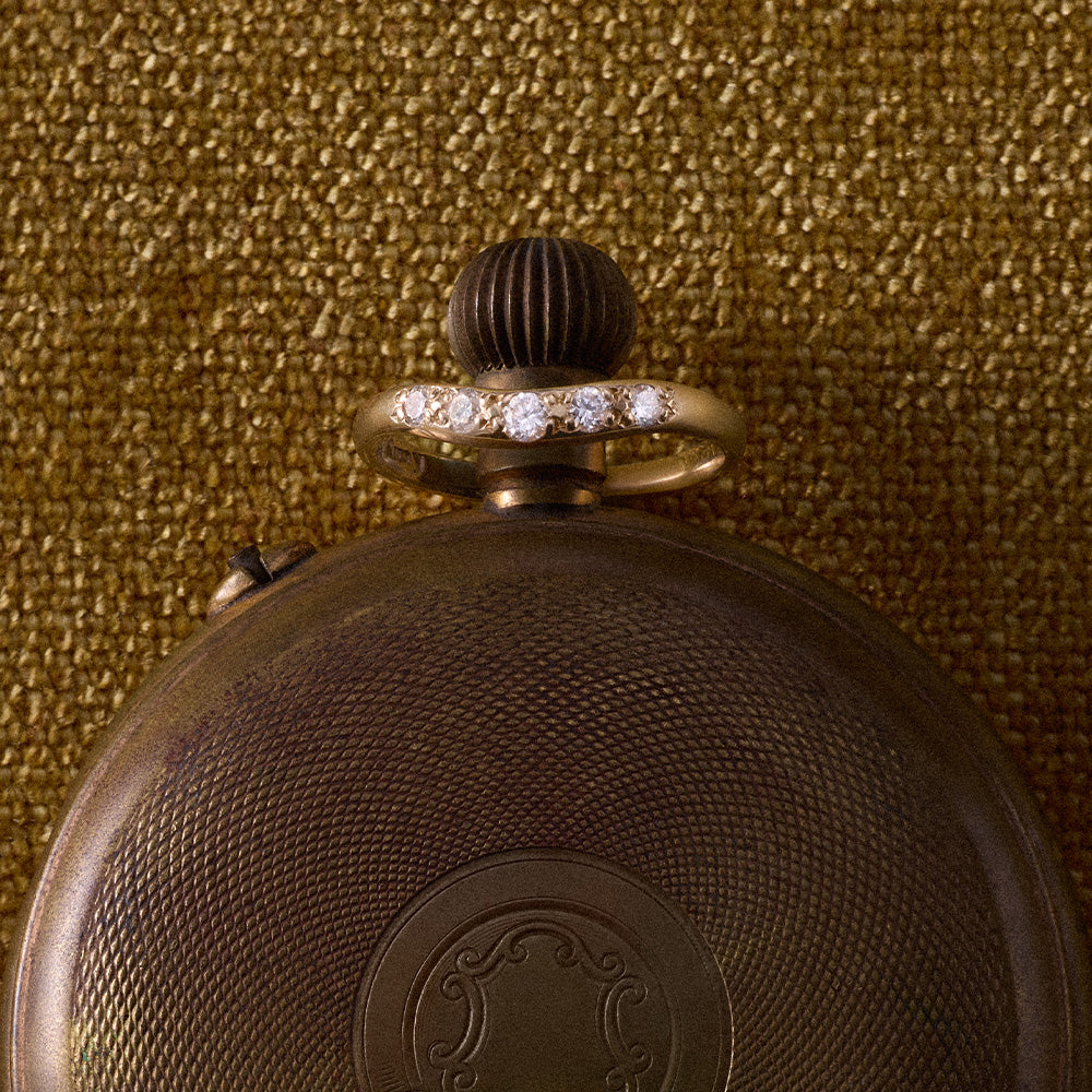 Crescent Band, Diamond, Solid Yellow Gold