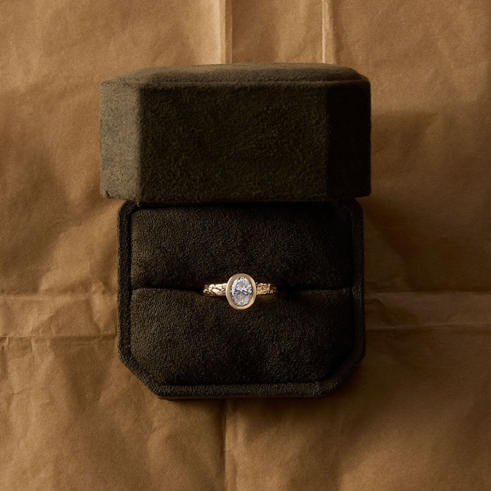 Magma Ring, Diamond, Solid Yellow Gold