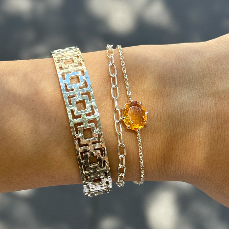 Marie Bracelet, Citrine, Silver