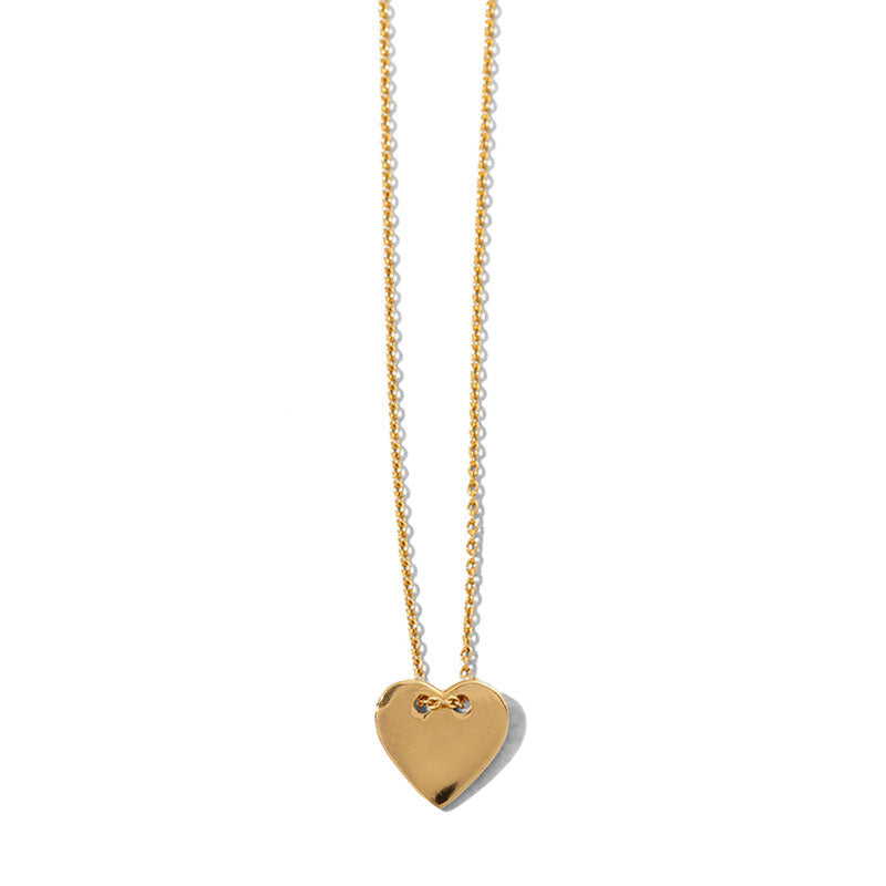 Fine Heart Necklace, Large, 9kt Yellow Gold